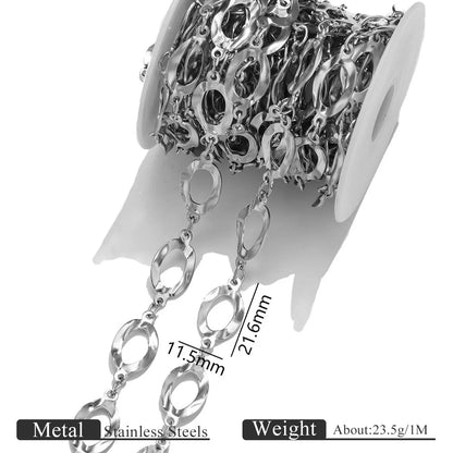 B419 New Irregular Stainless Steel Gold Chain Disc Butterfly Star Hollow Roller Chains Jewelry for Necklace Bracelet