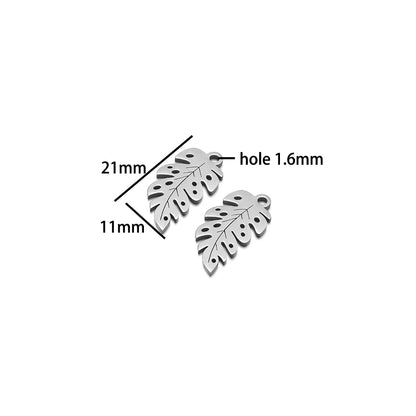 DIY Pendants Stainless Steel 18k Gold Plated Hollow Cactus Butterfly Star Sun Eyes Charm Pendants for Jewelry Necklace Making