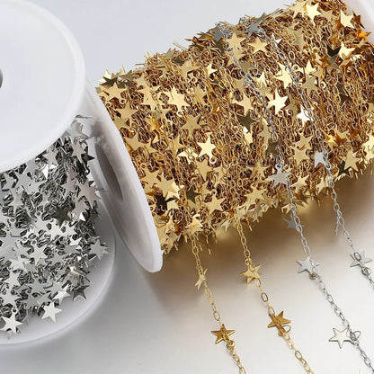 B2592 Tarnish FREE Gold Plating Chain Star Pendant Thin Chain Stainless Steel Chain Jewelry for Diy