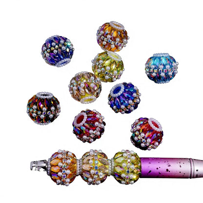 20MM Plastic Beads Double Layer Rhinestone Chains for DIY Beaded Pen Jewelry