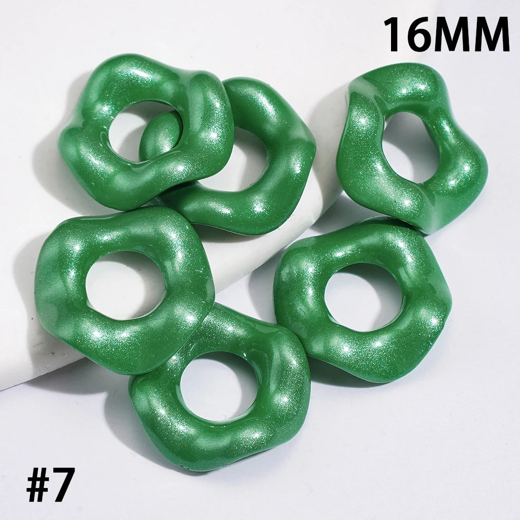 16MM Colorful Wave-shaped Interlocking Beads Stringing Jewelry Accessory for DIY Making Stringing Pen