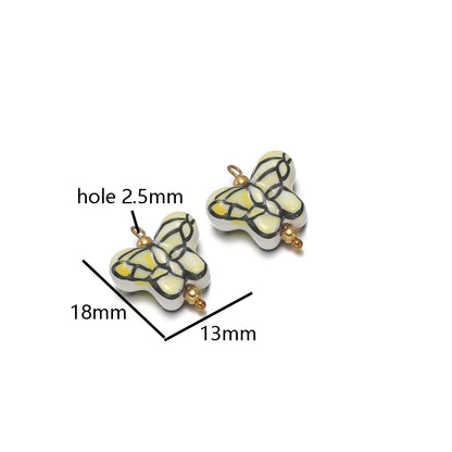 New Design DIY Jewelry Accessories Stainless Steel Ceramic Peace dove Tortoise butterfly Charm Pendant for Jewelry Making