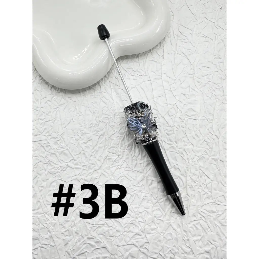 Butterfly Flower Ballpoint Pen with Rhinestone Chain Clear Sugar Solid Color Gift