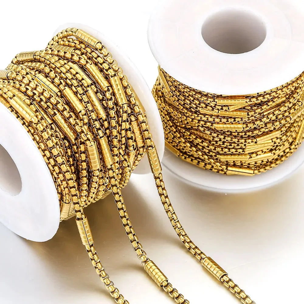 B4288 Hip Hop 3D Charms Stainless Steel DIY Chain Plated Accessory for Jewelry Making Necklace Bracelet Men and Women