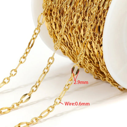B3056 High Quality Stainless Steel Chain Multi Design 18k Gold Plated Silver Chain Bulk Link for Jewelry Making