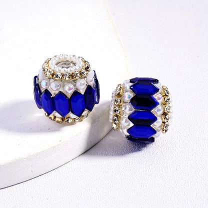 Round Acrylic Plastic Lucite Rhinestone Beads with White Pearl Clear Chains for Pen Keychain Making
