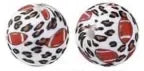 100PCS 15mm Silicone Round Printed Beads 2mm Hole Colorful Pattern Loose Beads for Bracelet Necklace DIY Jewelry Craft Making