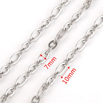 A1517 High Quality Multi Stainless Steel Chain Oval Necklace Bracelet Bulk Chain for Jewelry Making Diy