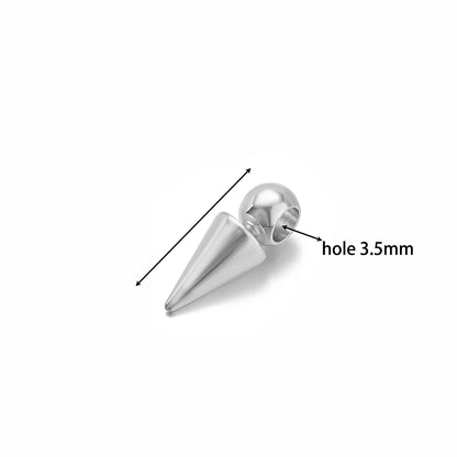 Gold Plated Stainless Steel Small Pointed Cone Weld 3.5mm Hole Charm for  Jewelry Necklace Making