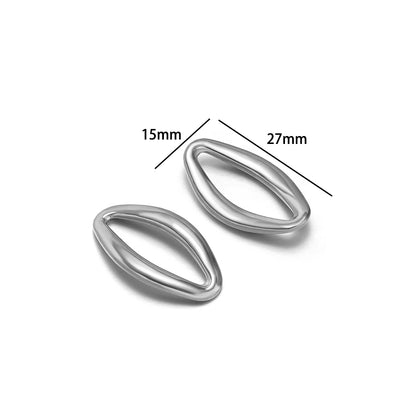 18K Gold Plated 304 Stainless Steel O-Shape Lip-shape Irregular Oval Charm Pendant for Necklace Supplies Bracelet Jewelry