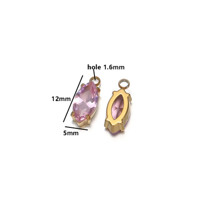 Minimalist Fashion Stainless Steel 18k Gold Plated Star Oval Rectangle Charms Pendant for DIY Jewelry Necklace Making