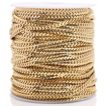 B1583 Twist Necklace Chain Gold Silver Plated Stainless Steel Cuban Chain for Permanent Jewelry Chain