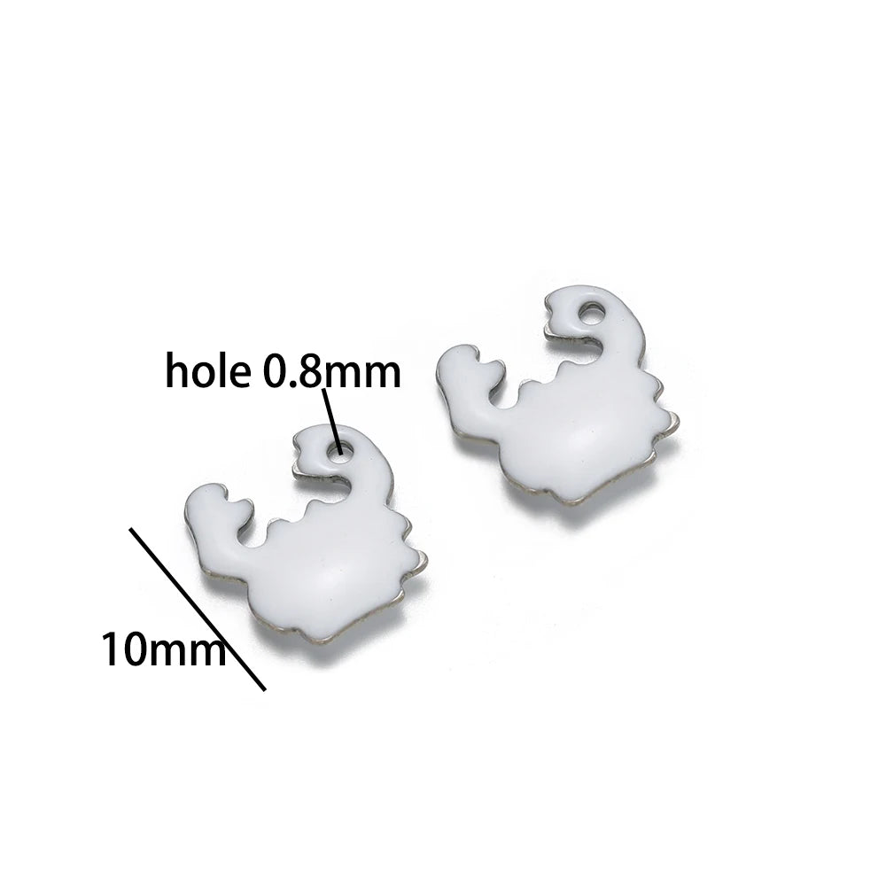 Cute Pendant 18k Gold Plated Stainless Steel Oil Drop Small Crab Charm Pendant for DIY Jewelry Making Wholesale