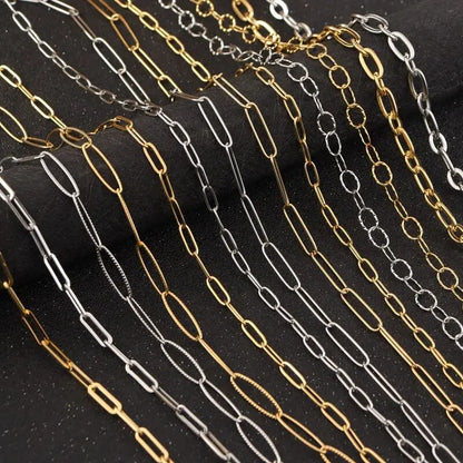 B460 Wholesale Price Stainless Steel Accessory Paper Clip Chain O Chain Jewelry for DIY Making