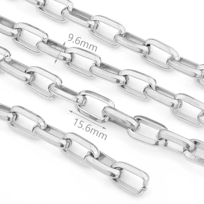 D055 Fashion PVD Gold Plated Necklace Bracelet Chain Stainless Steel Link Roll Chain Wholesale