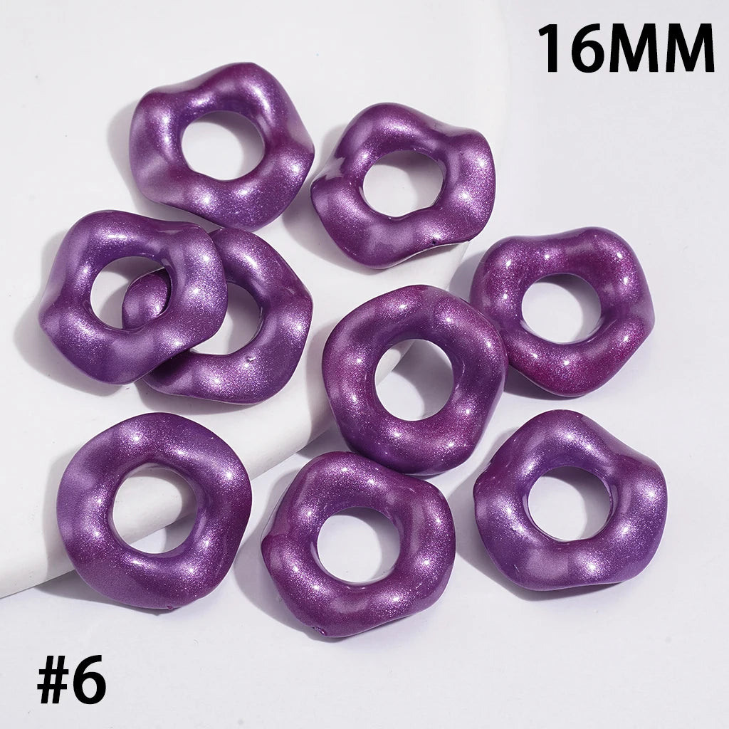 16MM Colorful Wave-shaped Interlocking Beads Stringing Jewelry Accessory for DIY Making Stringing Pen