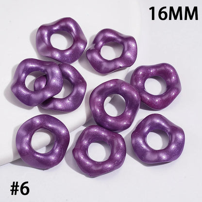 16MM Colorful Wave-shaped Interlocking Beads Stringing Jewelry Accessory for DIY Making Stringing Pen