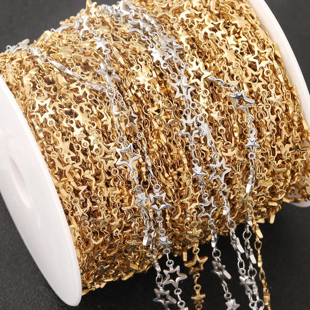 D394 Hot Star Stainless Steel Chain Necklace Bracelet Making Bulk Roll Chain for Jewelry Wholesale