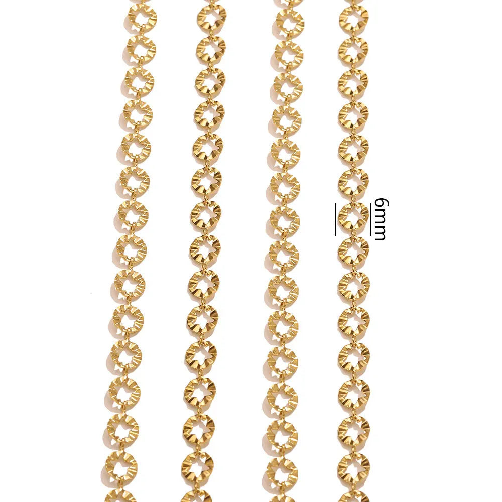 F010 Non Tarnish PVD Gold Plated New Simple Stainless Steel Chain DIY Stacked Jewelry Bracelet Necklace