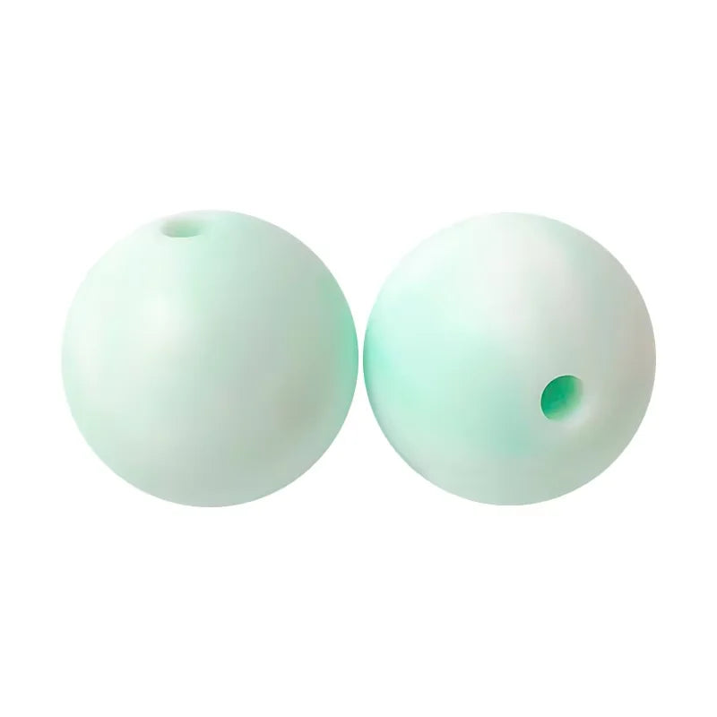 100PCS Custom Wholesale 9mm 12mm 15mm Food Grade BPA Free Baby Chew Teether Silicone DIY Beads for Pen Making Accessories