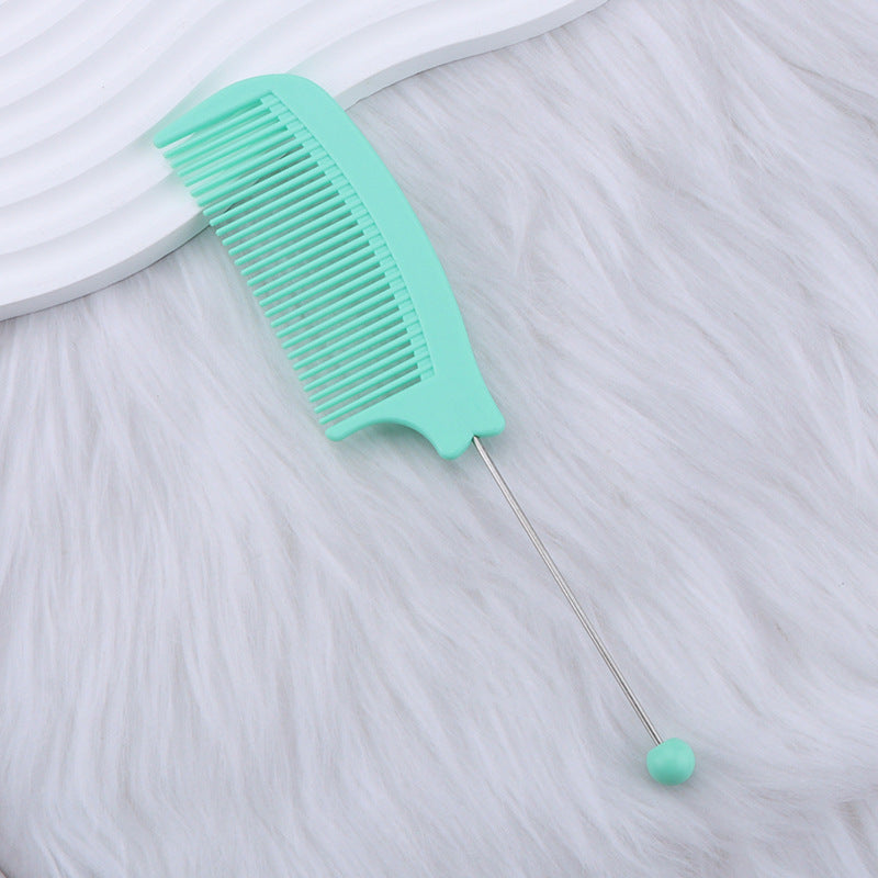 Beaded hair comb, pointed tail comb, home barber shop, curved comb, dense teeth, smooth hair, curling comb, hair tools wholesale