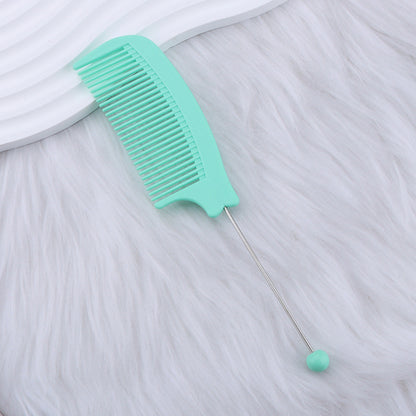 Beaded hair comb, pointed tail comb, home barber shop, curved comb, dense teeth, smooth hair, curling comb, hair tools wholesale