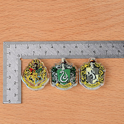 100Pcs Harry Potter Academy Badge Acrylic Sheet Beads Hogwarts Academy Badge DIY Handmade Bead Loose Jewelry Accessories