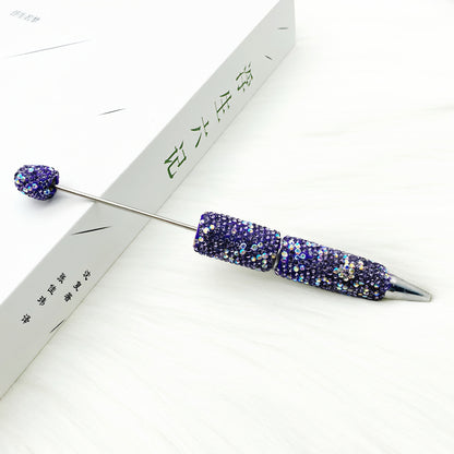 1pcs DIY heavy industry full diamond bead pen, creative handmade diamond-encrusted personalized luxury gift pen ballpoint pen spot wholesale