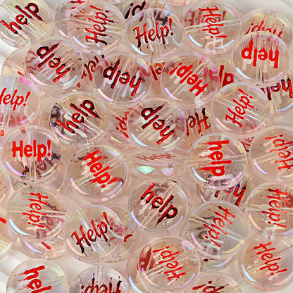 100Pcs luminous acrylic beads blood ghost hands help flat beads dark thriller halloween DIY handmade beaded accessories