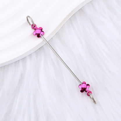 New love gourd flower star shape DIY beaded pole, metal keychain accessories pendant beaded pole
