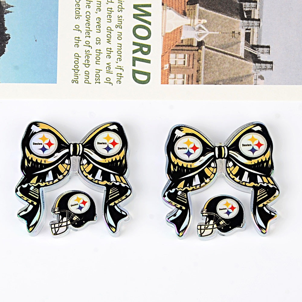 NFL NFL team bow pendant DIY bag pendant hairpin ballpoint pen decorative accessories beads