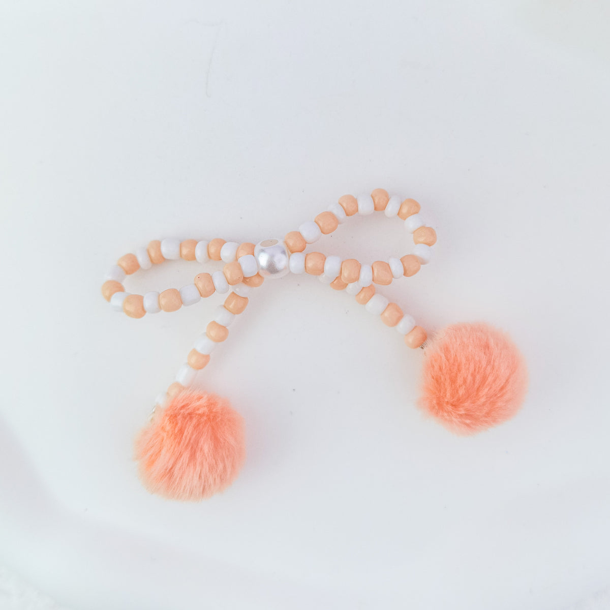 Versatile bow cute pen beaded DIY accessories mobile phone hanging beaded chain millet beads finished bow accessories