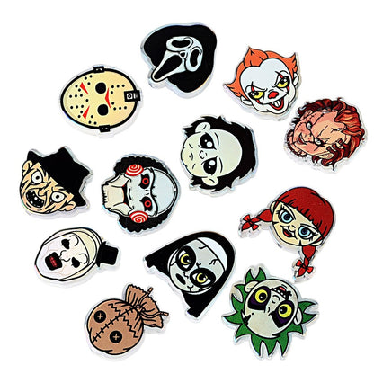 100Pcs Halloween dark horror character avatar acrylic sheet DIY handmade beaded accessories printed patch jewelry