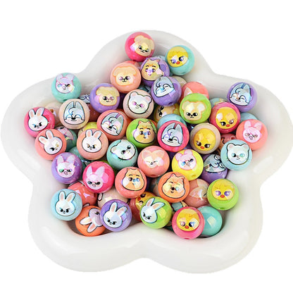 100Pcs Plated Color Printing SKZOO Korean Men's Group Combination Beaded DIY Pen Mobile Phone Chain Keychain Accessories