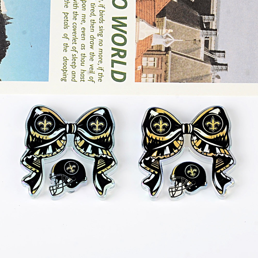 NFL NFL team bow pendant DIY bag pendant hairpin ballpoint pen decorative accessories beads