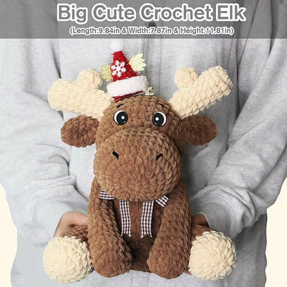 CODGP Crochet Kit,13in Crochet Animal Kit Elephant,Crochet Starter Kit Gift for Adults Kids with Yarn Sets,Amigurumi Crochet Kits with Step-by-Step Video Tutorials Visit the CODGP Store