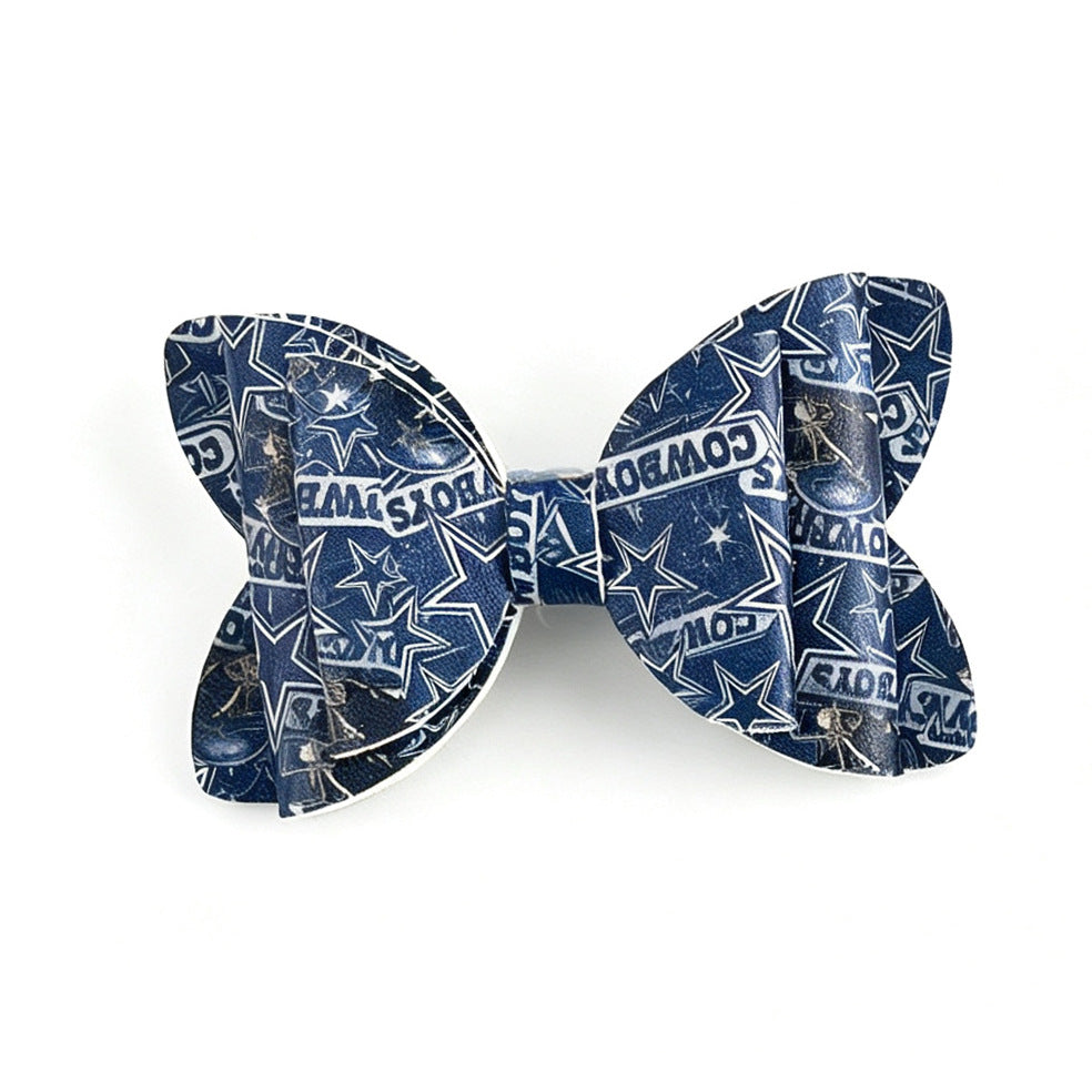 Cross-border fashion football team bow creative fashion PU beaded new DIY acrylic sugar loose beads