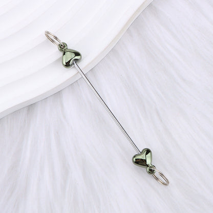 New love gourd flower star shape DIY beaded pole, metal keychain accessories pendant beaded pole