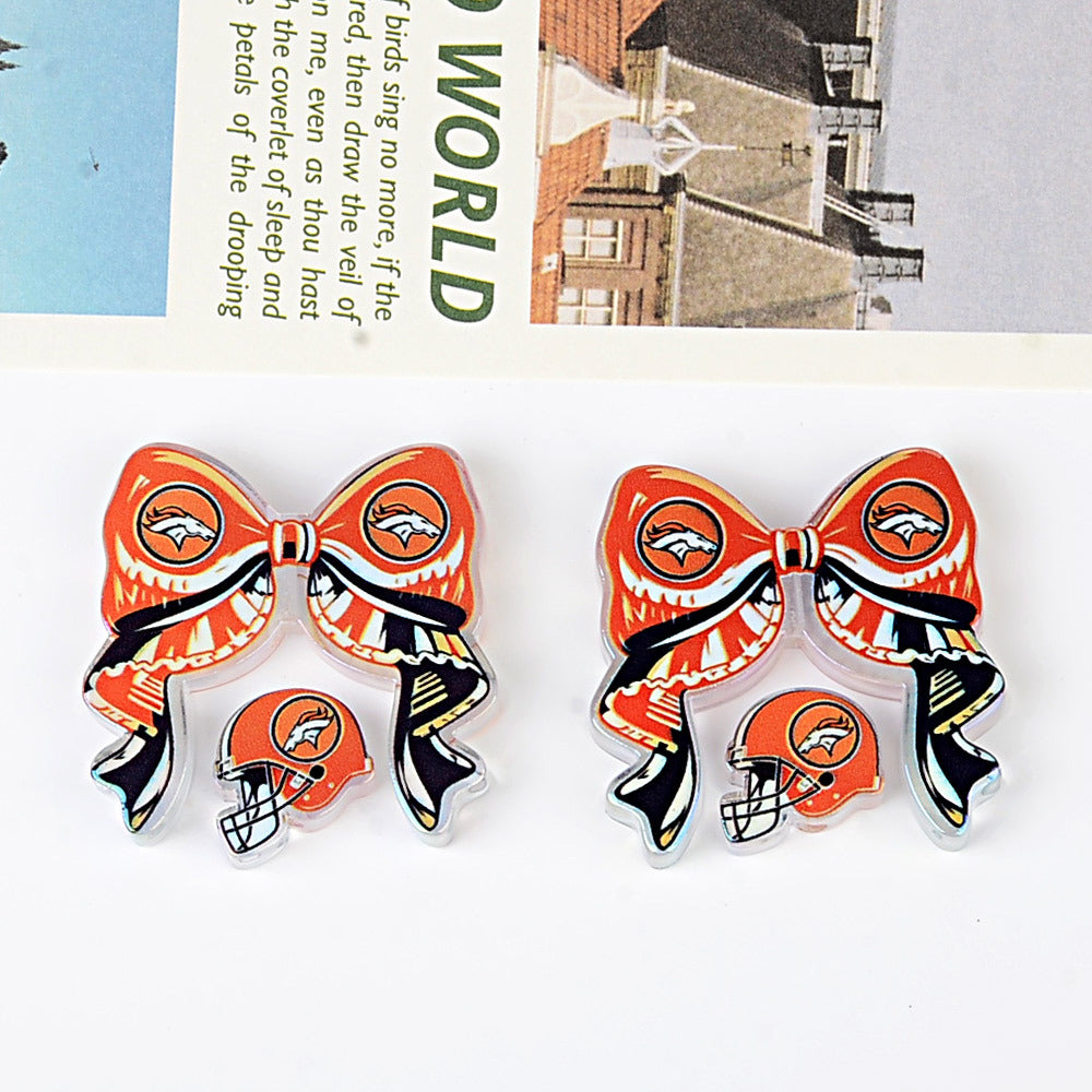 NFL NFL team bow pendant DIY bag pendant hairpin ballpoint pen decorative accessories beads