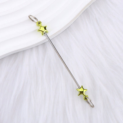 New love gourd flower star shape DIY beaded pole, metal keychain accessories pendant beaded pole