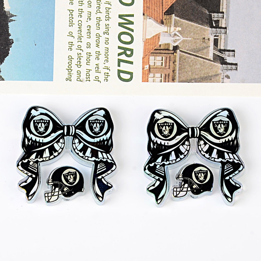 NFL NFL team bow pendant DIY bag pendant hairpin ballpoint pen decorative accessories beads