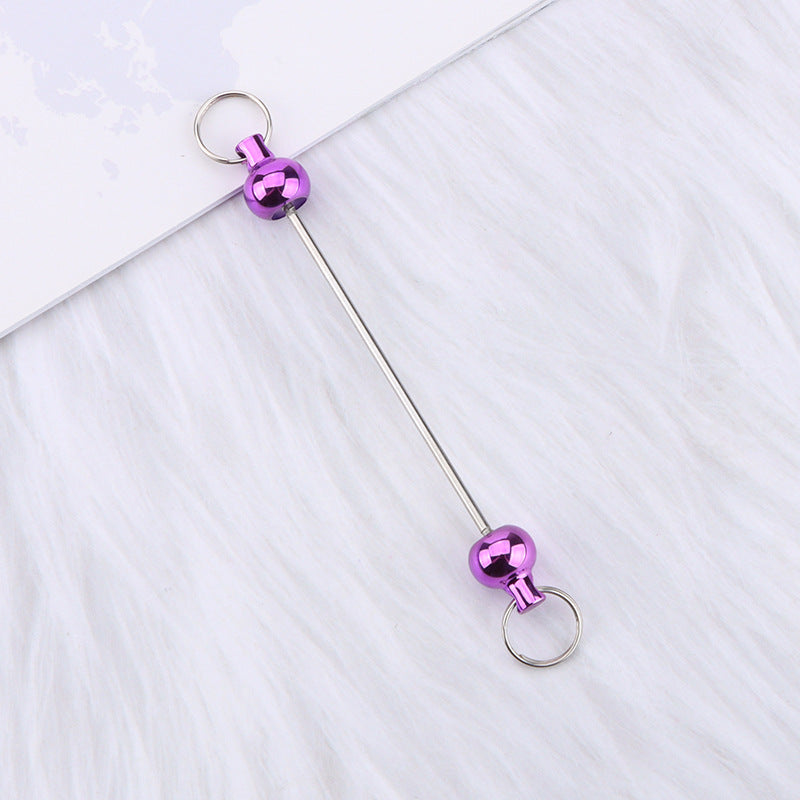 New love gourd flower star shape DIY beaded pole, metal keychain accessories pendant beaded pole