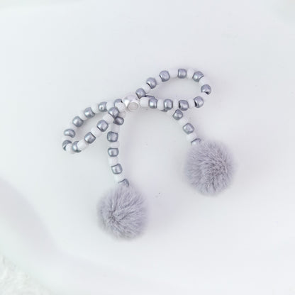 Versatile bow cute pen beaded DIY accessories mobile phone hanging beaded chain millet beads finished bow accessories