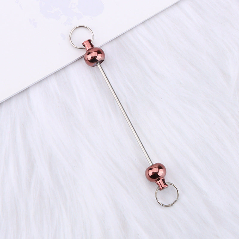 New love gourd flower star shape DIY beaded pole, metal keychain accessories pendant beaded pole