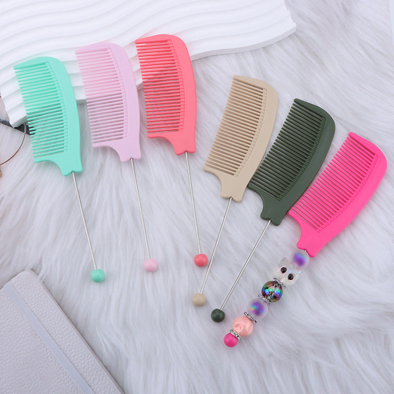 Beaded hair comb, pointed tail comb, home barber shop, curved comb, dense teeth, smooth hair, curling comb, hair tools wholesale