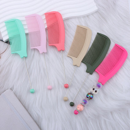 Beaded hair comb, pointed tail comb, home barber shop, curved comb, dense teeth, smooth hair, curling comb, hair tools wholesale