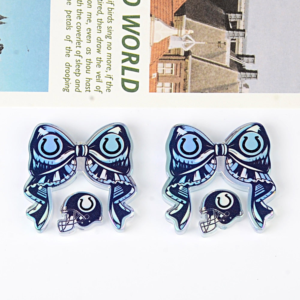 NFL NFL team bow pendant DIY bag pendant hairpin ballpoint pen decorative accessories beads