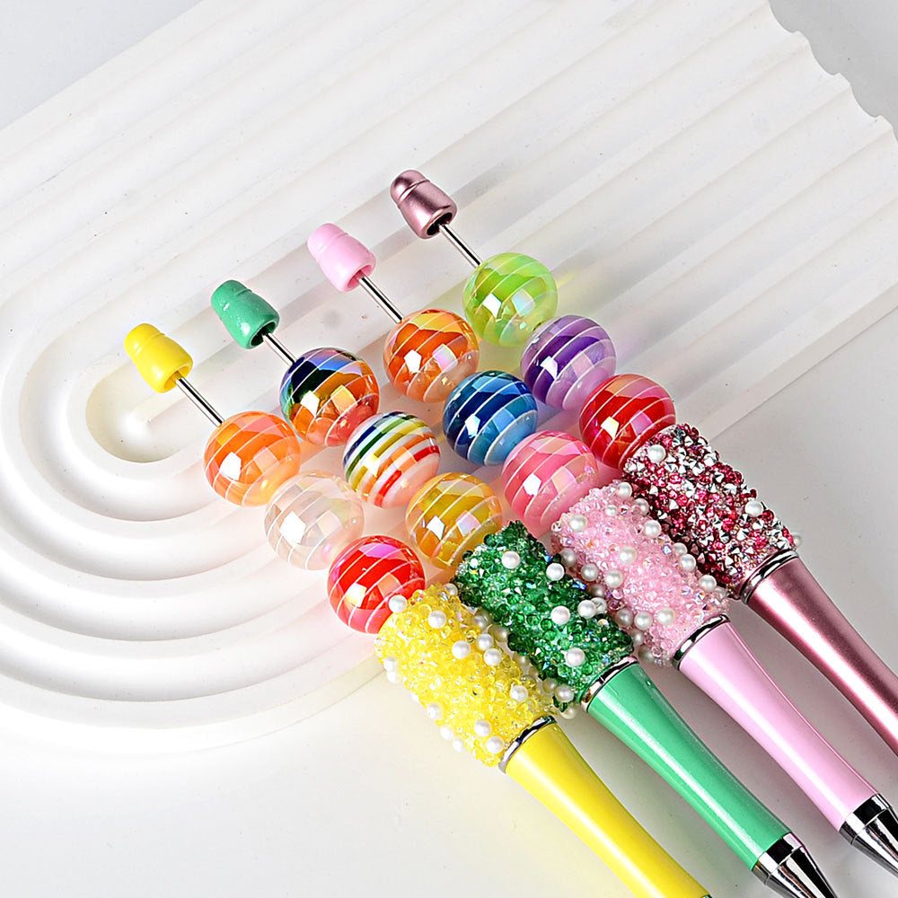 100Pcs 16mm jelly candy color striped beads color beads loose beads DIY handmade bead pen mobile phone chain material accessories