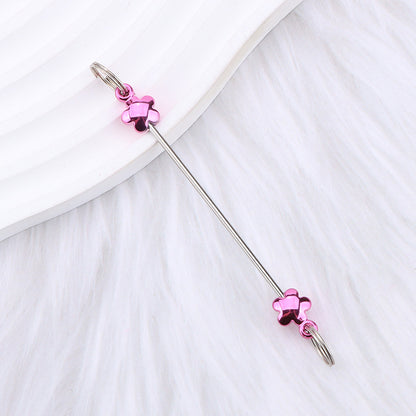 New love gourd flower star shape DIY beaded pole, metal keychain accessories pendant beaded pole