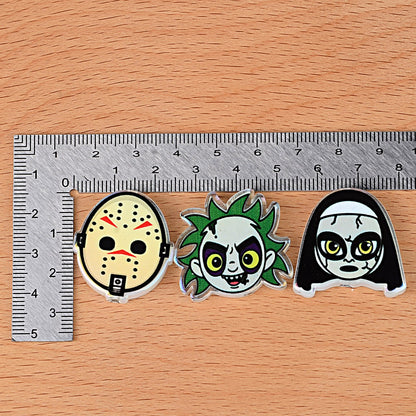 100Pcs Halloween dark horror character avatar acrylic sheet DIY handmade beaded accessories printed patch jewelry